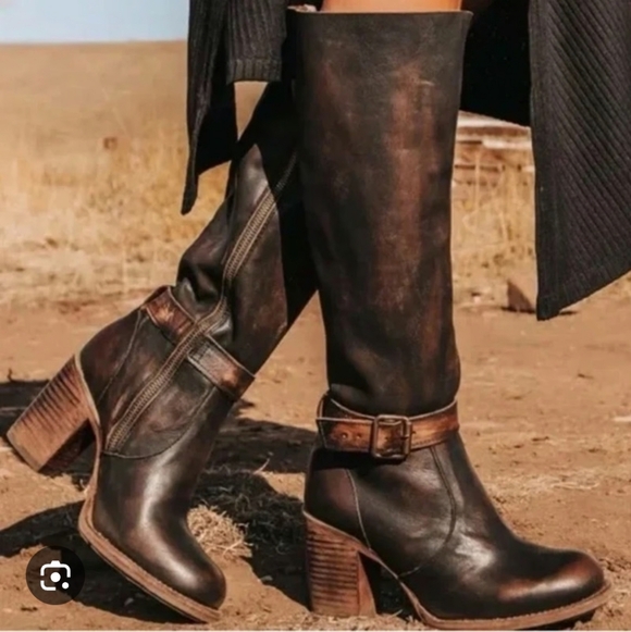 freebird Shoes - Freebird Holland Tall Brown Leather Boots With Box Size 8